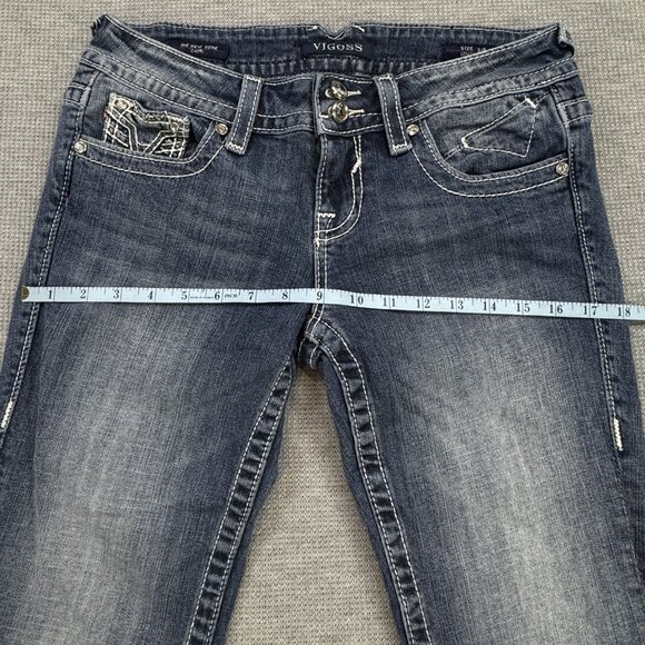 Vigoss Womens Blue Denim The New York Capri Jeans Low Rise Size 3/4 Length 21 - Picture 13 of 14